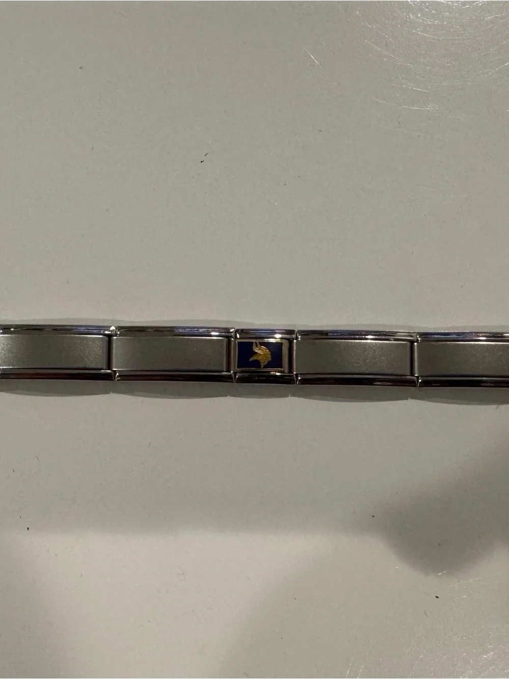 Minnesota Vikings Italian Charm Bracelet Stainless Steel Link adjustable 9mm Y2K
